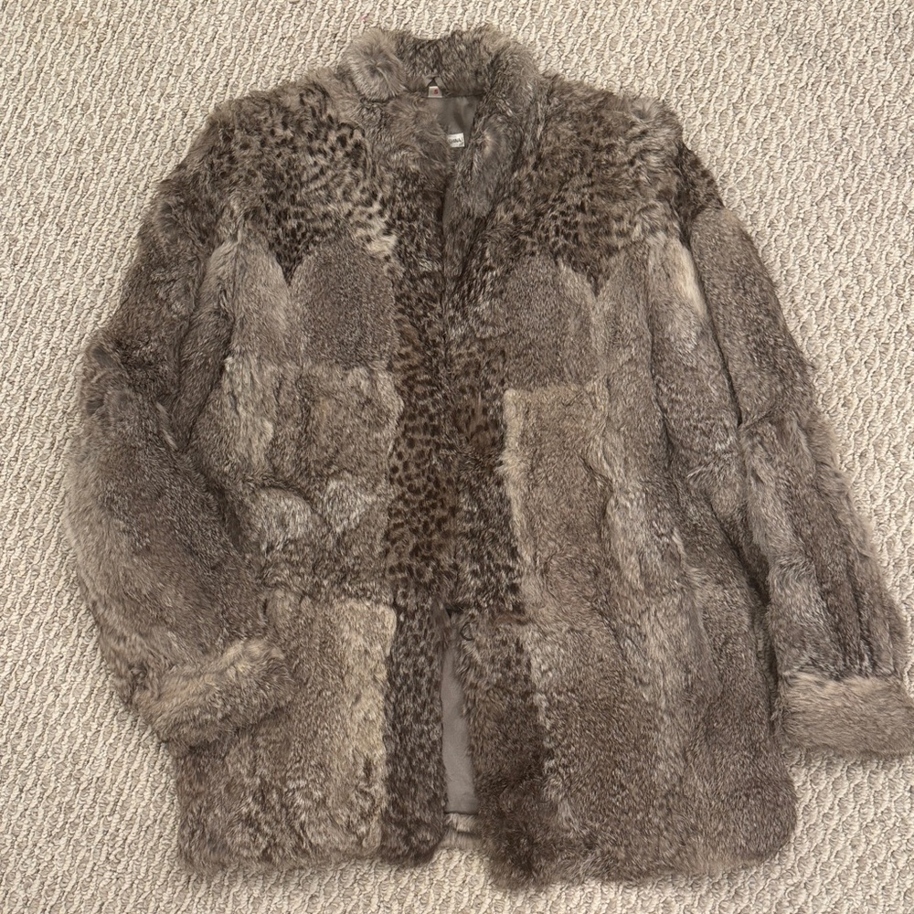 Real Fox Fur Patchwork Coat